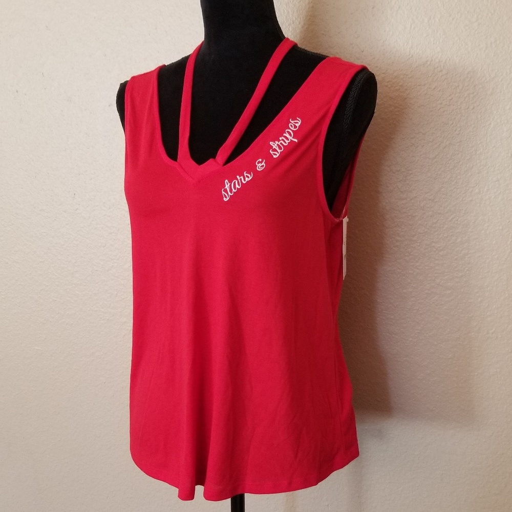 NWT Stars and Stripes Top Size Large